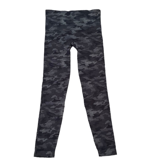 Spanx Women’s Leggings Heathered Black Gray Camo Look At Me Now Sz Medium - Picture 1 of 7